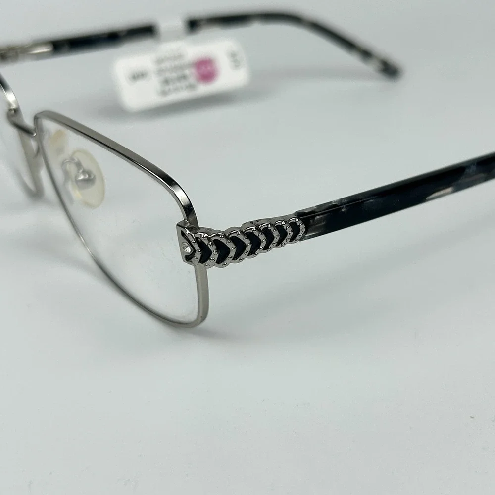 Walmart Womens 0413-07 571420490 Square Eyeglasses Frame Silver 54-17-135mm